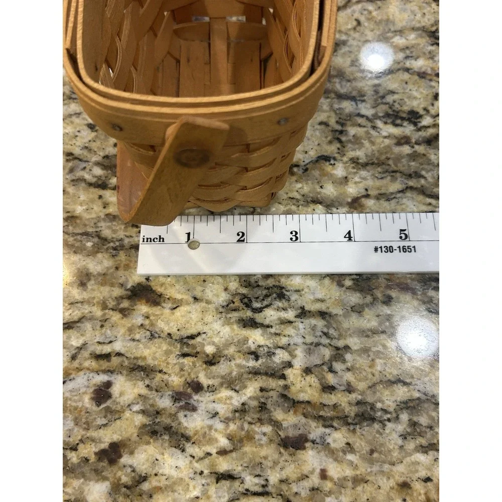 VTG 1997 Longaberger Basket Small  With Masks 5x3x3.5 Signed